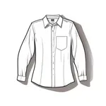 white long-sleeve collared shirt image